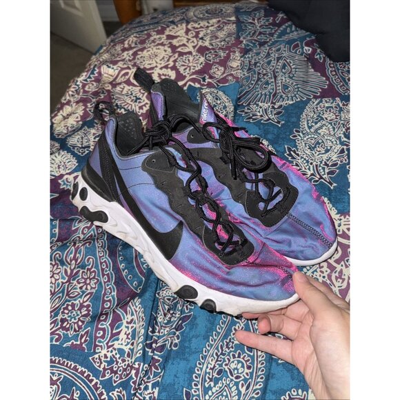 Nike React Element 55 PRM "Sunset" Black Purple White BQ9241-002 Men's 10 - Picture 3 of 12